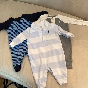 Ralph Lauren set of 3 long sleeve outfits. 3M
